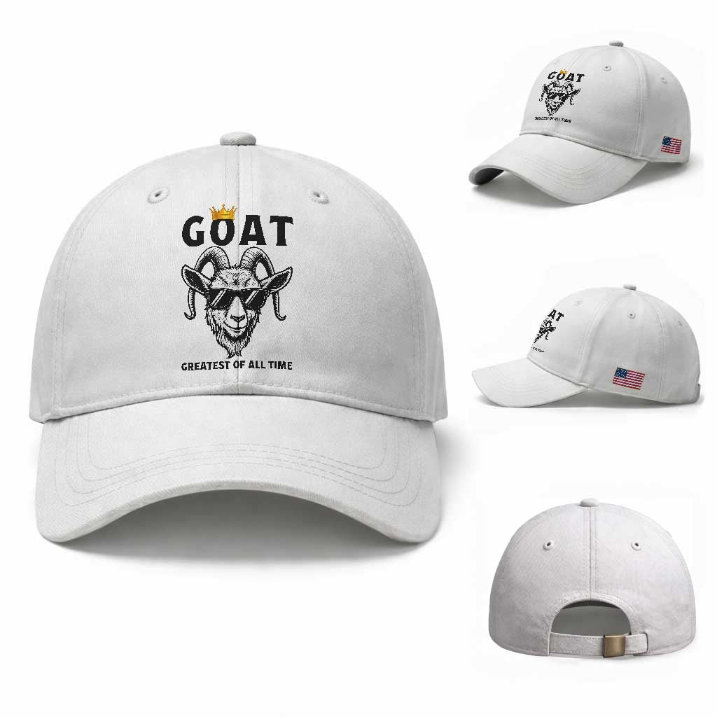Goat Lover Gift Baseball Cap Funny Motivational Quote Be The G O A T