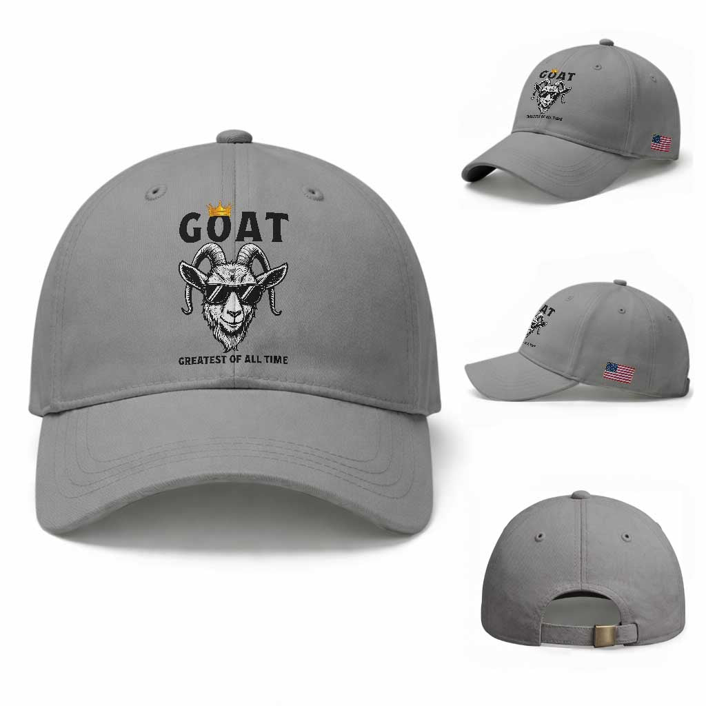 Goat Lover Gift Baseball Cap Funny Motivational Quote Be The G O A T