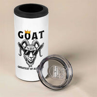 Goat Lover Gift 4 in 1 Can Cooler Tumbler Funny Motivational Quote Be The G O A T