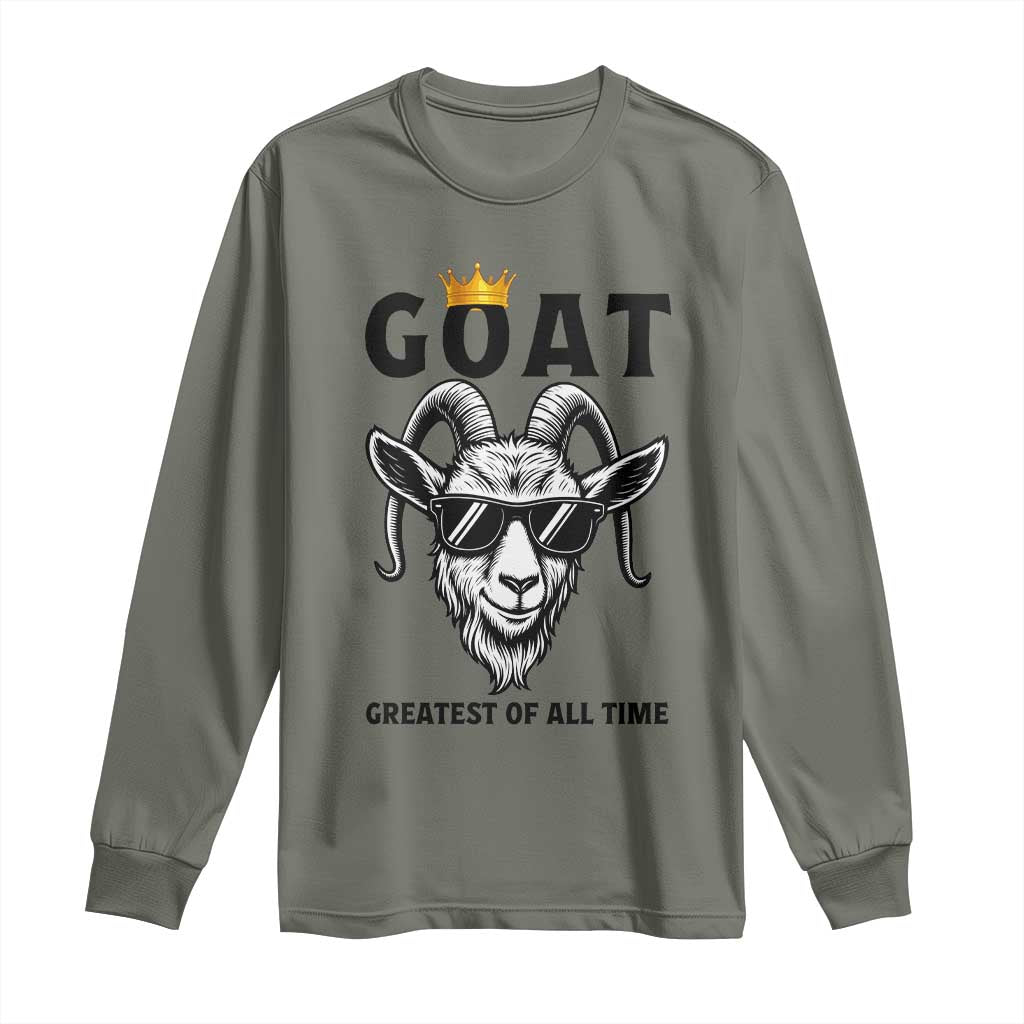 Goat Lover Gift Long Sleeve Shirt Funny Motivational Quote Be The G O A T - Wonder Print Shop
