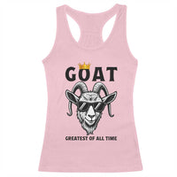 Goat Lover Gift Racerback Tank Top Funny Motivational Quote Be The G O A T - Wonder Print Shop
