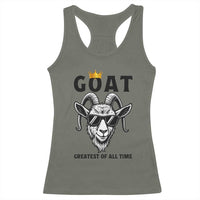 Goat Lover Gift Racerback Tank Top Funny Motivational Quote Be The G O A T - Wonder Print Shop