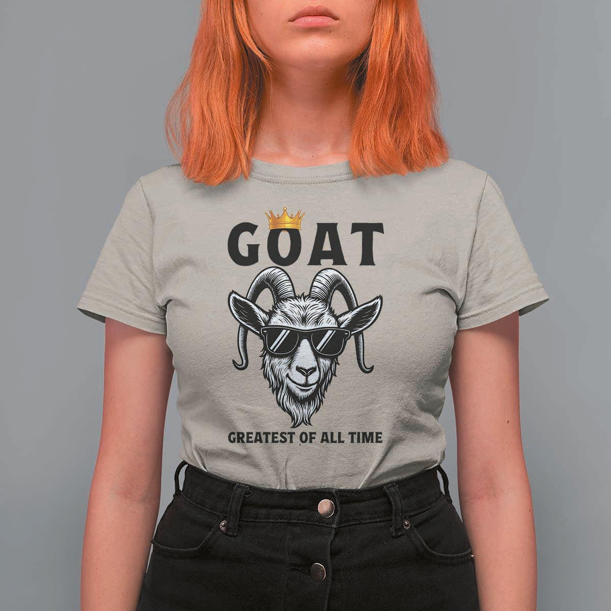 Goat Lover Gift T Shirt For Women Funny Motivational Quote Be The G O A T - Wonder Print Shop