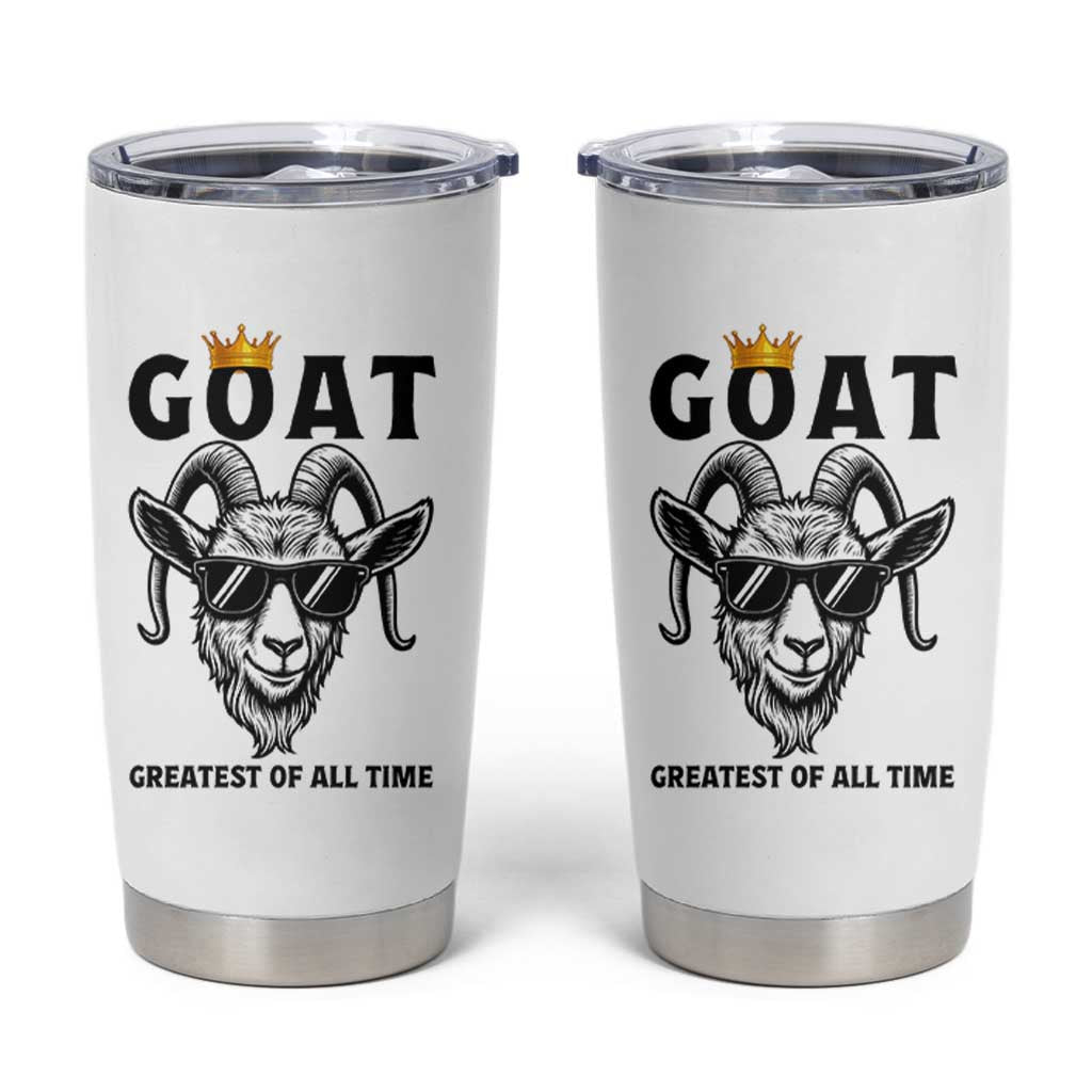 Goat Lover Gift Tumbler Cup Funny Motivational Quote Be The G O A T