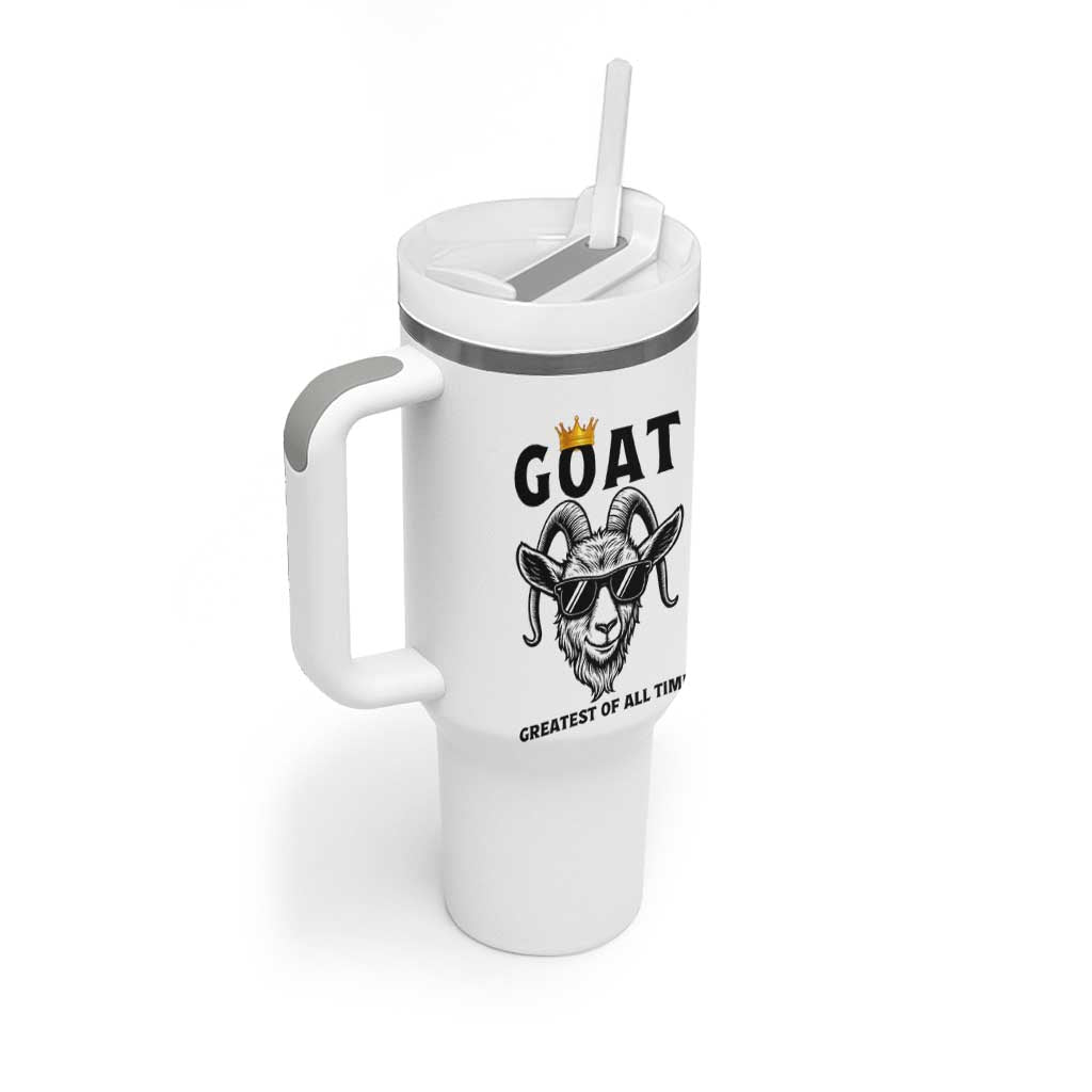 Goat Lover Gift Tumbler With Handle Funny Motivational Quote Be The G O A T