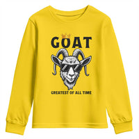 Goat Lover Gift Youth Sweatshirt Funny Motivational Quote Be The G O A T - Wonder Print Shop
