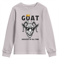 Goat Lover Gift Youth Sweatshirt Funny Motivational Quote Be The G O A T - Wonder Print Shop