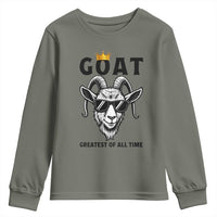 Goat Lover Gift Youth Sweatshirt Funny Motivational Quote Be The G O A T - Wonder Print Shop