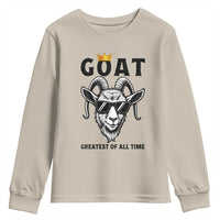 Goat Lover Gift Youth Sweatshirt Funny Motivational Quote Be The G O A T - Wonder Print Shop