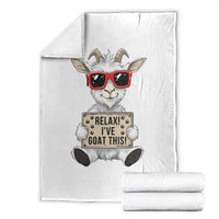 Relax I Have Goat This Throw Blanket Funny Goat Lover Gift - Wonder Print Shop
