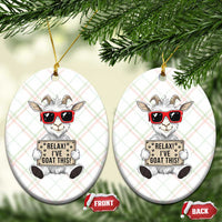 Relax I Have Goat This Ceramic Ornament Funny Goat Lover Gift - Wonder Print Shop