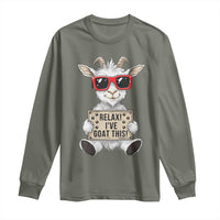 Relax I Have Goat This Long Sleeve Shirt Funny Goat Lover Gift - Wonder Print Shop