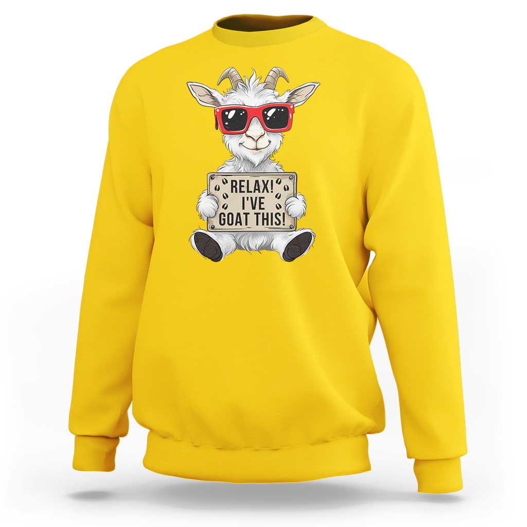 Relax I Have Goat This Sweatshirt Funny Goat Lover Gift - Wonder Print Shop