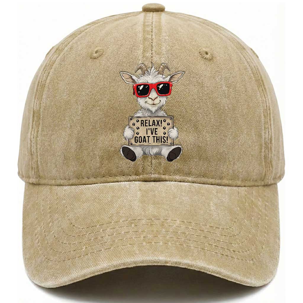 Relax I Have Goat This Washed Cotton Baseball Cap Funny Goat Lover Gift
