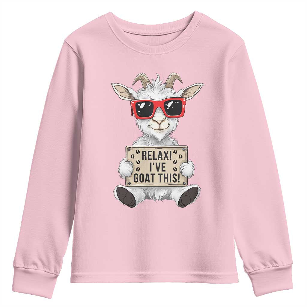 Relax I Have Goat This Youth Sweatshirt Funny Goat Lover Gift - Wonder Print Shop