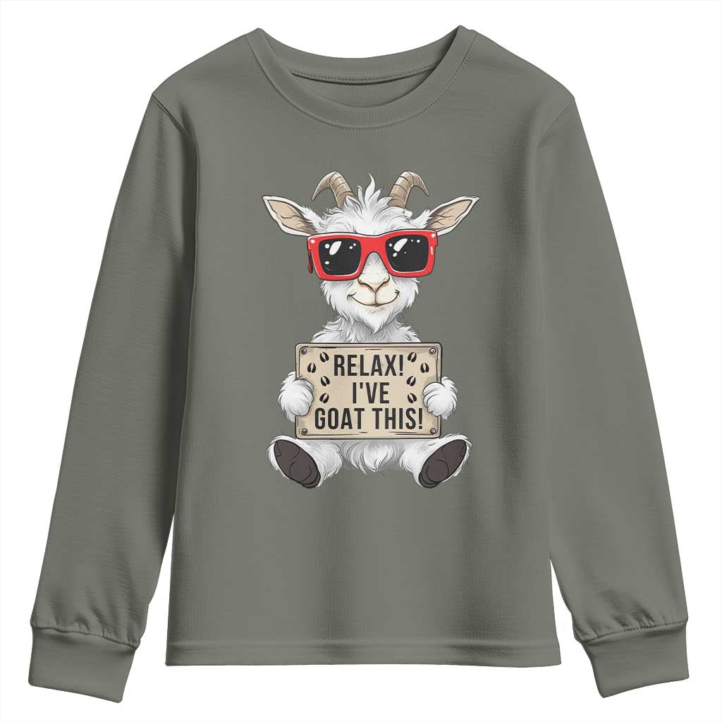 Relax I Have Goat This Youth Sweatshirt Funny Goat Lover Gift - Wonder Print Shop