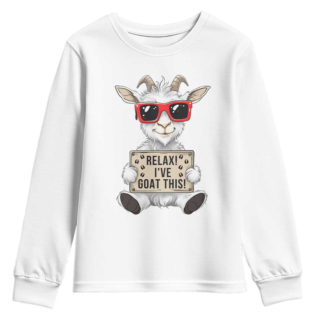 Relax I Have Goat This Youth Sweatshirt Funny Goat Lover Gift - Wonder Print Shop