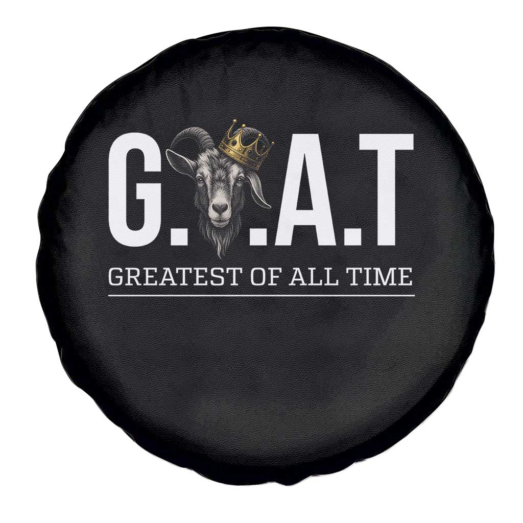 Funny Goat Lover Spare Tire Cover Motivational Quote Crowned G O A T Style - Wonder Print Shop