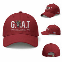 Funny Goat Lover Baseball Cap Motivational Quote Crowned G O A T Style