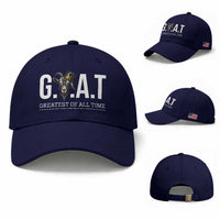 Funny Goat Lover Baseball Cap Motivational Quote Crowned G O A T Style