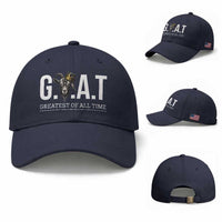 Funny Goat Lover Baseball Cap Motivational Quote Crowned G O A T Style