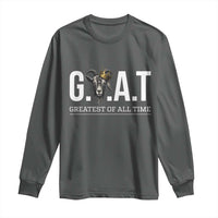 Funny Goat Lover Long Sleeve Shirt Motivational Quote Crowned G O A T Style - Wonder Print Shop