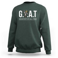 Funny Goat Lover Sweatshirt Motivational Quote Crowned G O A T Style - Wonder Print Shop