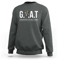 Funny Goat Lover Sweatshirt Motivational Quote Crowned G O A T Style - Wonder Print Shop