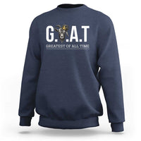 Funny Goat Lover Sweatshirt Motivational Quote Crowned G O A T Style - Wonder Print Shop