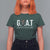 Funny Goat Lover T Shirt For Women Motivational Quote Crowned G O A T Style - Wonder Print Shop