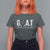Funny Goat Lover T Shirt For Women Motivational Quote Crowned G O A T Style - Wonder Print Shop