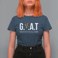 Funny Goat Lover T Shirt For Women Motivational Quote Crowned G O A T Style - Wonder Print Shop