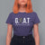 Funny Goat Lover T Shirt For Women Motivational Quote Crowned G O A T Style - Wonder Print Shop