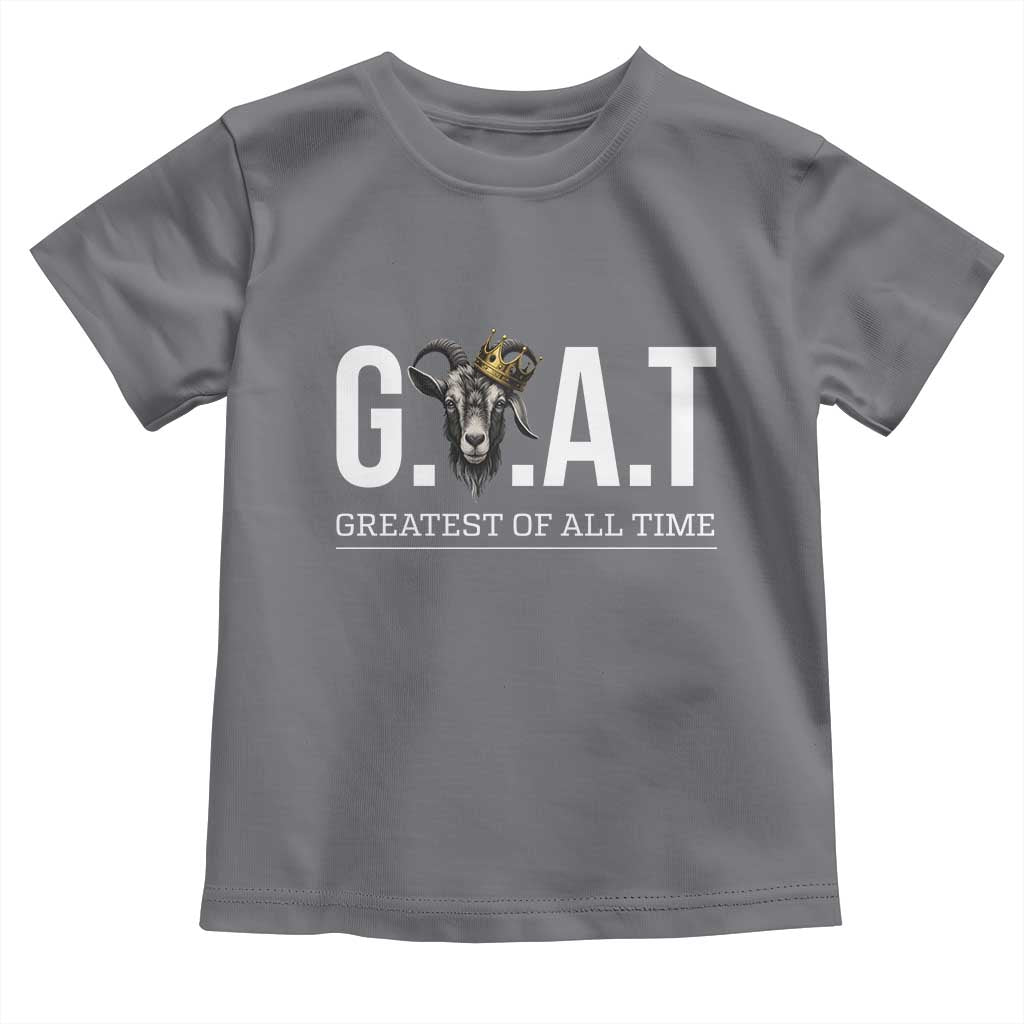 Funny Goat Lover Toddler T Shirt Motivational Quote Crowned G O A T Style - Wonder Print Shop