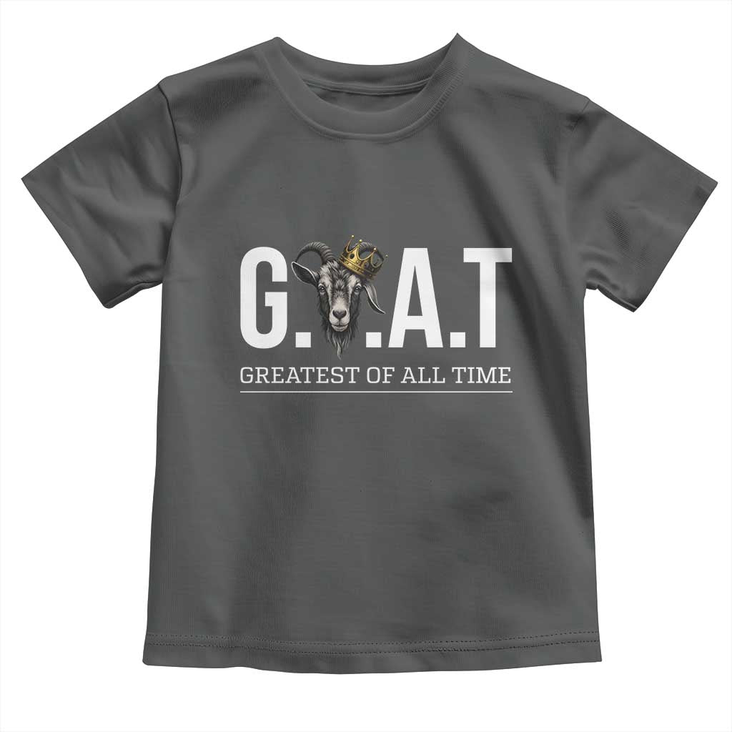 Funny Goat Lover Toddler T Shirt Motivational Quote Crowned G O A T Style - Wonder Print Shop