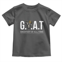 Funny Goat Lover Toddler T Shirt Motivational Quote Crowned G O A T Style - Wonder Print Shop