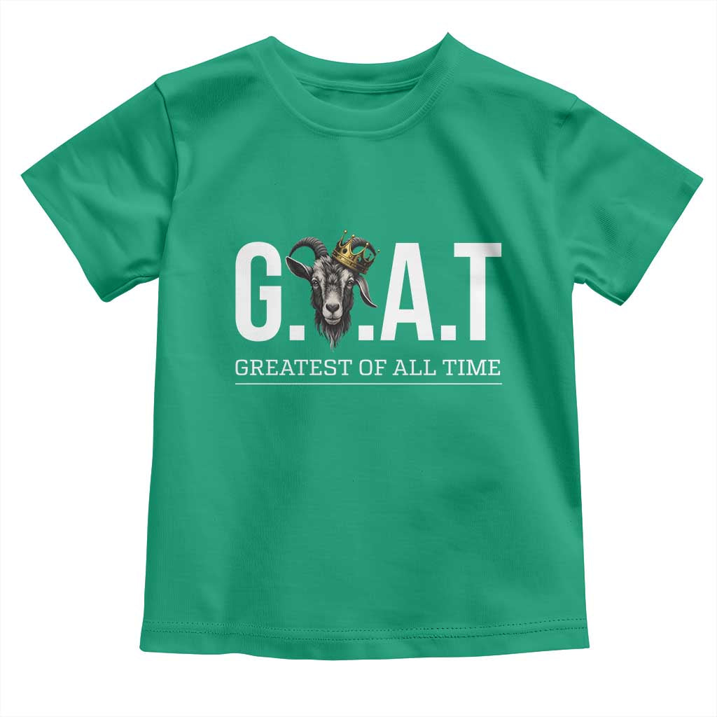 Funny Goat Lover Toddler T Shirt Motivational Quote Crowned G O A T Style - Wonder Print Shop