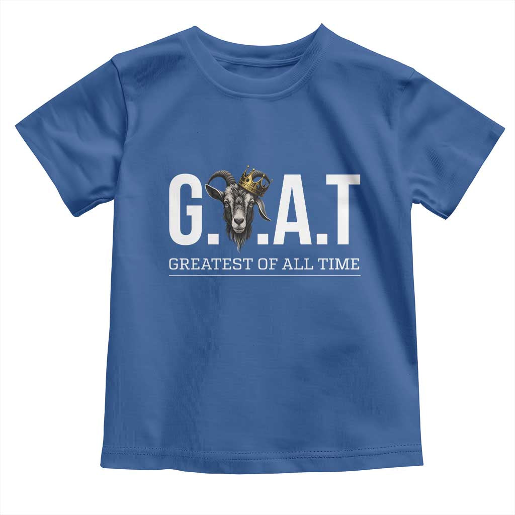Funny Goat Lover Toddler T Shirt Motivational Quote Crowned G O A T Style - Wonder Print Shop