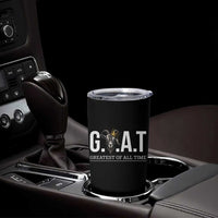 Funny Goat Lover Tumbler Cup Motivational Quote Crowned G O A T Style