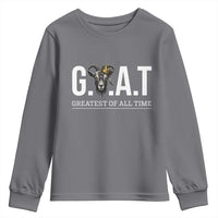 Funny Goat Lover Youth Sweatshirt Motivational Quote Crowned G O A T Style - Wonder Print Shop