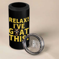 Funny Goat Humor 4 in 1 Can Cooler Tumbler Relax I Have Goat This