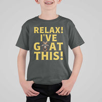 Funny Goat Humor T Shirt For Kid Relax I Have Goat This - Wonder Print Shop