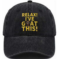 Funny Goat Humor Washed Cotton Baseball Cap Relax I Have Goat This