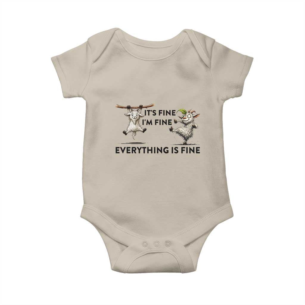 It Is Fine I Am Fine Everything Is Fine Baby Onesie Funny Goat Lover Gift - Wonder Print Shop