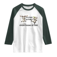 It Is Fine I Am Fine Everything Is Fine Raglan Shirt Funny Goat Lover Gift - Wonder Print Shop