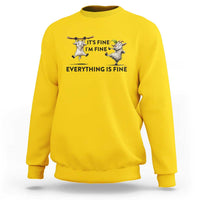 It Is Fine I Am Fine Everything Is Fine Sweatshirt Funny Goat Lover Gift - Wonder Print Shop
