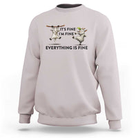 It Is Fine I Am Fine Everything Is Fine Sweatshirt Funny Goat Lover Gift - Wonder Print Shop
