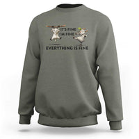 It Is Fine I Am Fine Everything Is Fine Sweatshirt Funny Goat Lover Gift - Wonder Print Shop