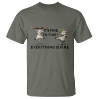 It Is Fine I Am Fine Everything Is Fine T Shirt Funny Goat Lover Gift - Wonder Print Shop