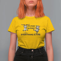It Is Fine I Am Fine Everything Is Fine T Shirt For Women Funny Goat Lover Gift - Wonder Print Shop